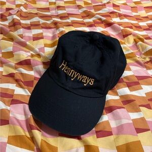 Black Cap with Gold Embroidery